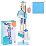 WHOHOLL 9 PCS WOODEN KIDS CLEANING TOY SET, CLEANI