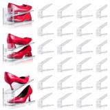 ADJUSTABLE SHOE SLOTS ORGANIZER,36PACK TRANSPARENT