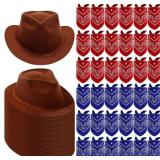 HILLBAN 72 PCS WESTERN COWBOY HAT AND PAISLEY BAND
