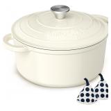 ENAMELED CAST IRON DUTCH OVEN - UMITE CHEF 5QT POT