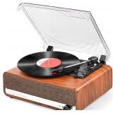 VINYL RECORD PLAYER WITH SPEAKERS,3 SPEED TURNTABL