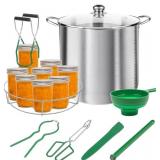BHUJIA 21.5 QT WATER BATH CANNER WITH RACK AND LID