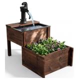 $110 OUTDOOR WATER FOUNTAIN FLOOR WOODEN RECTANGUL