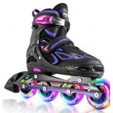 2PM SPORTS VINAL GIRLS ADJUSTABLE FLASHING INLINE
