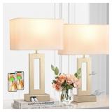 SEEALLE BEDROOM TABLE LAMPS SET OF 2 - TOUCH BEDSI