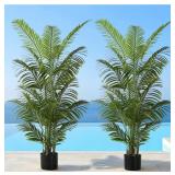 6FT TALL ARTIFICIAL PALM TREES, POTTED PLANT (2 PA
