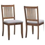 $160 DUHOME WOODEN DINING CHAIRS SET OF 2, FARMHOU