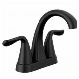 TWO HANDLE CENTERSET BATHROOM FAUCET IN MATTE BLAC