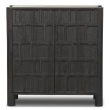 $2499 EZRI BLACK OAK 2 DOOR BAR CABINET