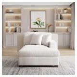 $370 BEIGE CORDUROY POLYESTER RIGHT ARM FACING SEC