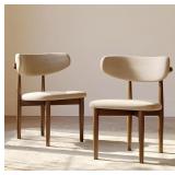 $589 POVISON MODERN DINING CHAIRS SET OF 2, ARMLES