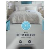 MARTHA STEWARD KING COTTON QUILT SET