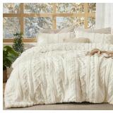 BEDSURE TUFTED BOHO COMFORTER SET QUEEN SIZE - IVO