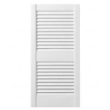 OPEN LOUVERED POLYPROPYLENE SHUTTERS PAIR IN WHITE