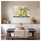 LEMON WALL ART, LEMON KITCHEN WALL DECOR, VINTAGE