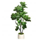 $161 6.5 FT. ARTIFICIAL FIDDLE LEAF TREE IN WHITE
