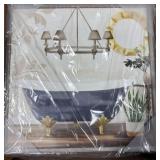 1 LOT OF (2) PRITNED BATHROOM PAINTING