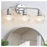 BATHROOM LIGHT FIXTURES CHROME VANITY LIGHT SILVER