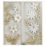 DECO 79 METAL FLORAL HOME WALL DECOR WALL SCULPTUR