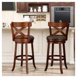 $295 DARK BROWN 30-IN H BAR HEIGHT UPHOLSTERED SWI