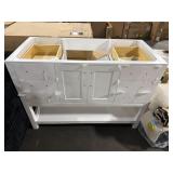 WHITE SINGLE BOWL BATHROOM VANITY