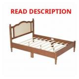 FULL RATTAN BED IN COLOR WALNUT