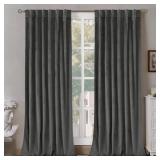 BGMENT GREY VELVET CURTAINS 84 INCHES LONG, THERMA