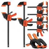 HORUSDY 8-PACK BAR CLAMPS FOR WOODWORKING, 12" AND