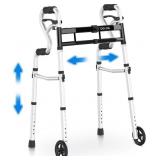 DELOG NARROW FOLDING WALKER FOR SENIORS, 3 IN 1 FO