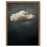 DARK MOODY CLOUD WALL ART VINTAGE SKY WHITE CLOUD