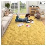 FINRE C SOFT YELLOW RUGS FOR BEDROOM LIVING ROOM,