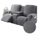 GENNIA WATERPROOF RECLINER LOVESEAT COVER WITH CON