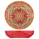 BOHO LARGE SERVING BOWLS, 10.2 INCH FRUIT SALAD BO