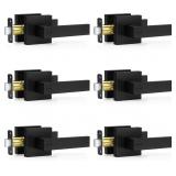 PLUSTOOL 6 PACK MATTE BLACK DOOR HANDLES INTERIOR,