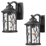 ZEYU 2 PACK PATIO WALL LIGHT FIXTURE, 12 INCH OUTD