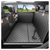 REEVAA DOG CAR SEAT COVER FOR BACK SEAT, HARD BOTT