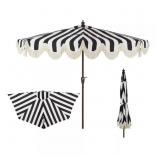 $148 BEVERLY 9 FT. SCALLOPED FRINGE HALF MARKET PA