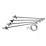 AUGER ANCHOR KIT (SET OF 4 ANCHORS AND 4 CLAMPS) W