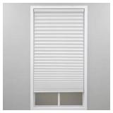 WHITE CORDLESS LIGHT FILTERING POLYESTER PLEATED S