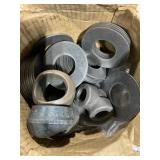 GROUT TOOL.METAL FITTINGS: A HEXAGONAL COUPLING, A