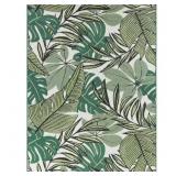 $105 GREEN 7 FT. X 9 FT. BOTANICAL INDOOR/OUTDOOR