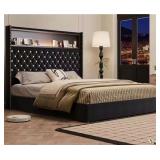 $226 HARPER & BRIGHT DESIGNS BUTTON-TUFTED BLACK W