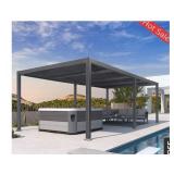 $3929 PURPLE LEAF 14  X 20  CAESAR OUTDOOR LOUVERE