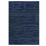 BEVERLY RUG LINEA NAVY 6 FT. X 9 FT. RUBBER BACK W