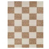 REINHART BROWN 5 FT. X 7 FT. CHECKERED AREA RUG