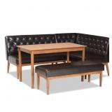 $1199 RIORDAN 4-PIECE DARK BROWN AND WALNUT BROWN