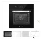 AMZCHEF 24 IN 2.72 CU FT. SINGLE WALL OVEN WITH 8
