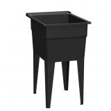 18 IN. X 24 IN. BLACK FREESTANDING UTILITY/LAUNDRY