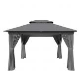 $257 GREY OUTDOOR GAZEBO FOR PATIO 12 FT. X 10 FT.