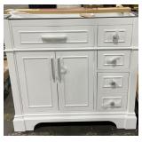 MELPARK 36 IN. SINGLE SINK WHITE BATH VANITY CABIN